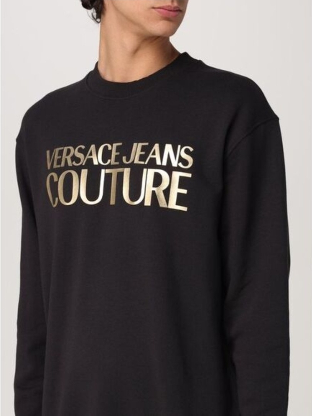 Versace Metallic Logo Crewneck Sweatshirt